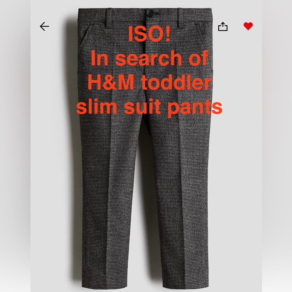 H&M Kids slim suit pants - Gray
